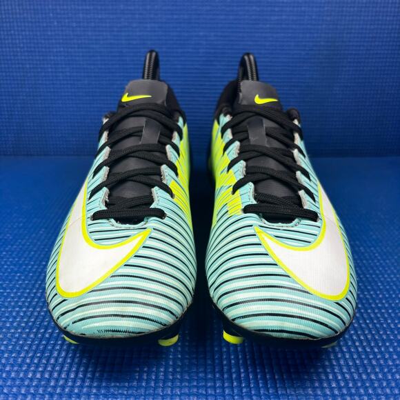 🔴 Nike Mercurial Vortex 3 Women`s Size 8.5 Blue Black Soccer Cleats 844245-400 - Picture 2 of 8